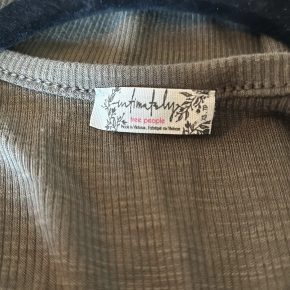 Free People Ribber Swing Olive Green Tank Top - Picture 2 of 7